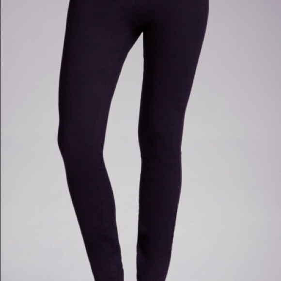 BEBE Back Zip Tuxedo Skinny Pants-00 - Picture 3 of 7